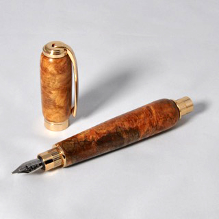 Spalted Maple Foutaine Pen